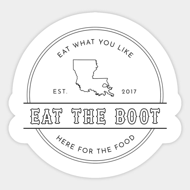 Black ETB Established logo Sticker by EAT THE BOOT